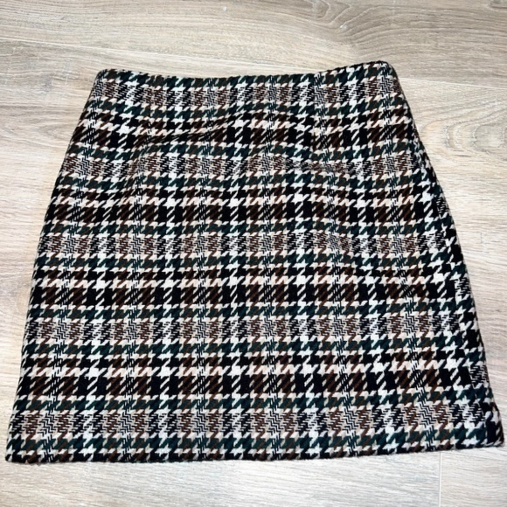 h&m wool‎ brown skirt